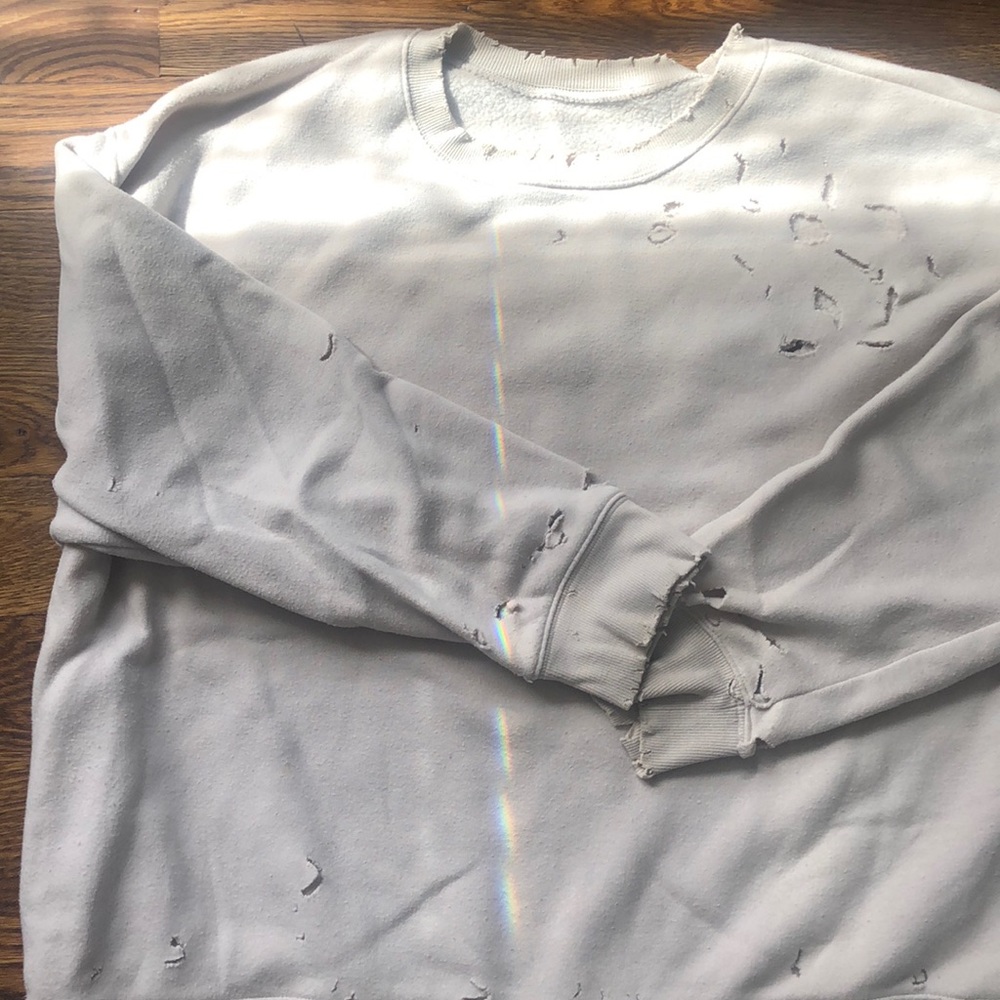 Nude Distressed Crewneck